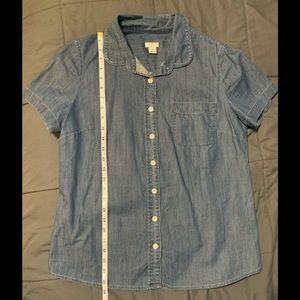 J.Crew short sleeve denim button shirt